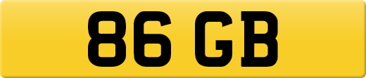 86 GB private number plate